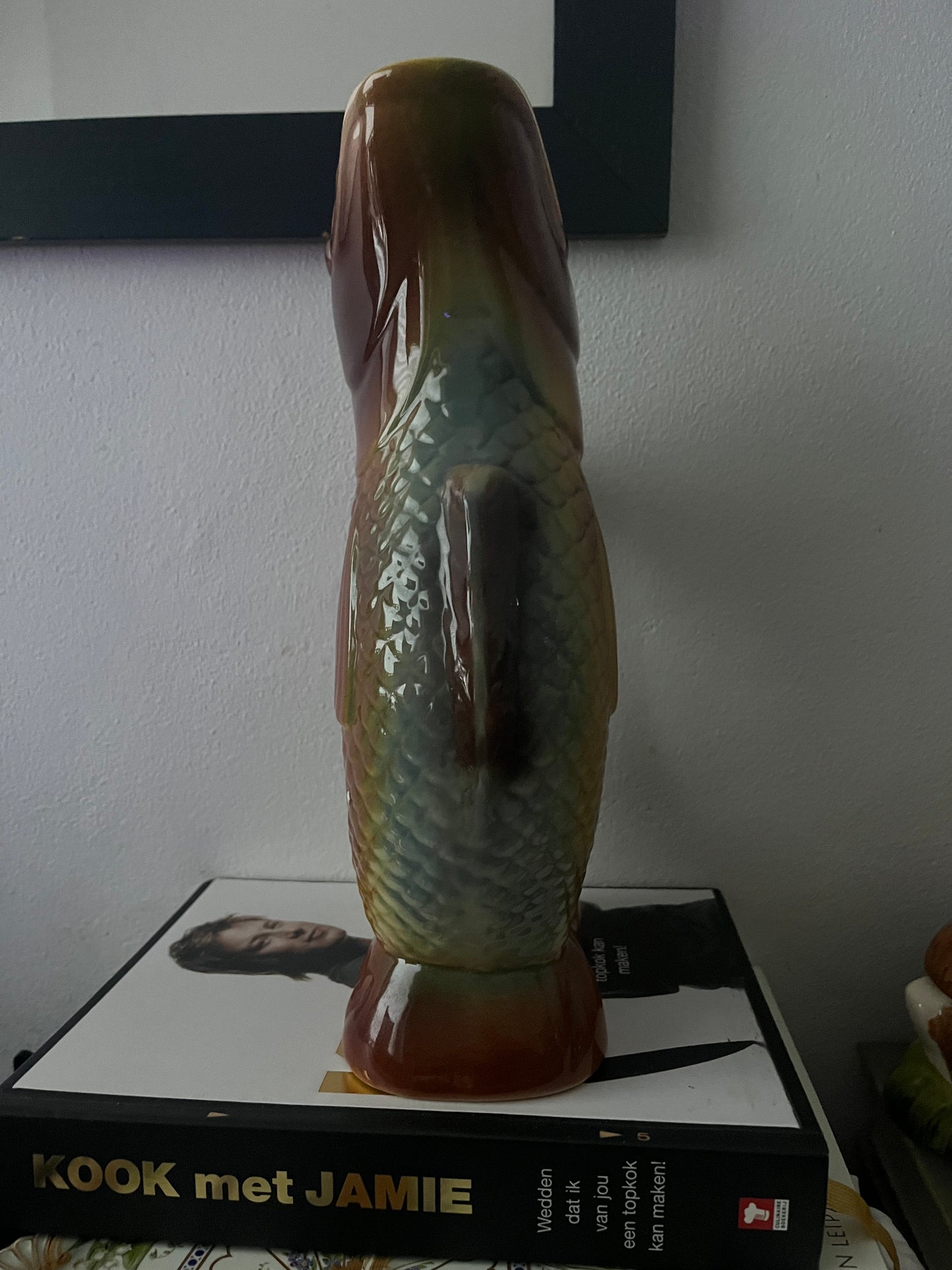 Saint Clement France majolica fish pitcher