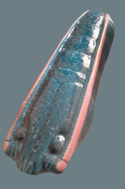 Caugant vintage french majolica tureen polychrome lobster