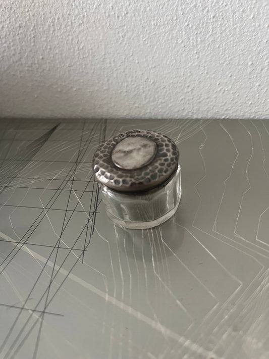 Antique glass and silver trincketbox