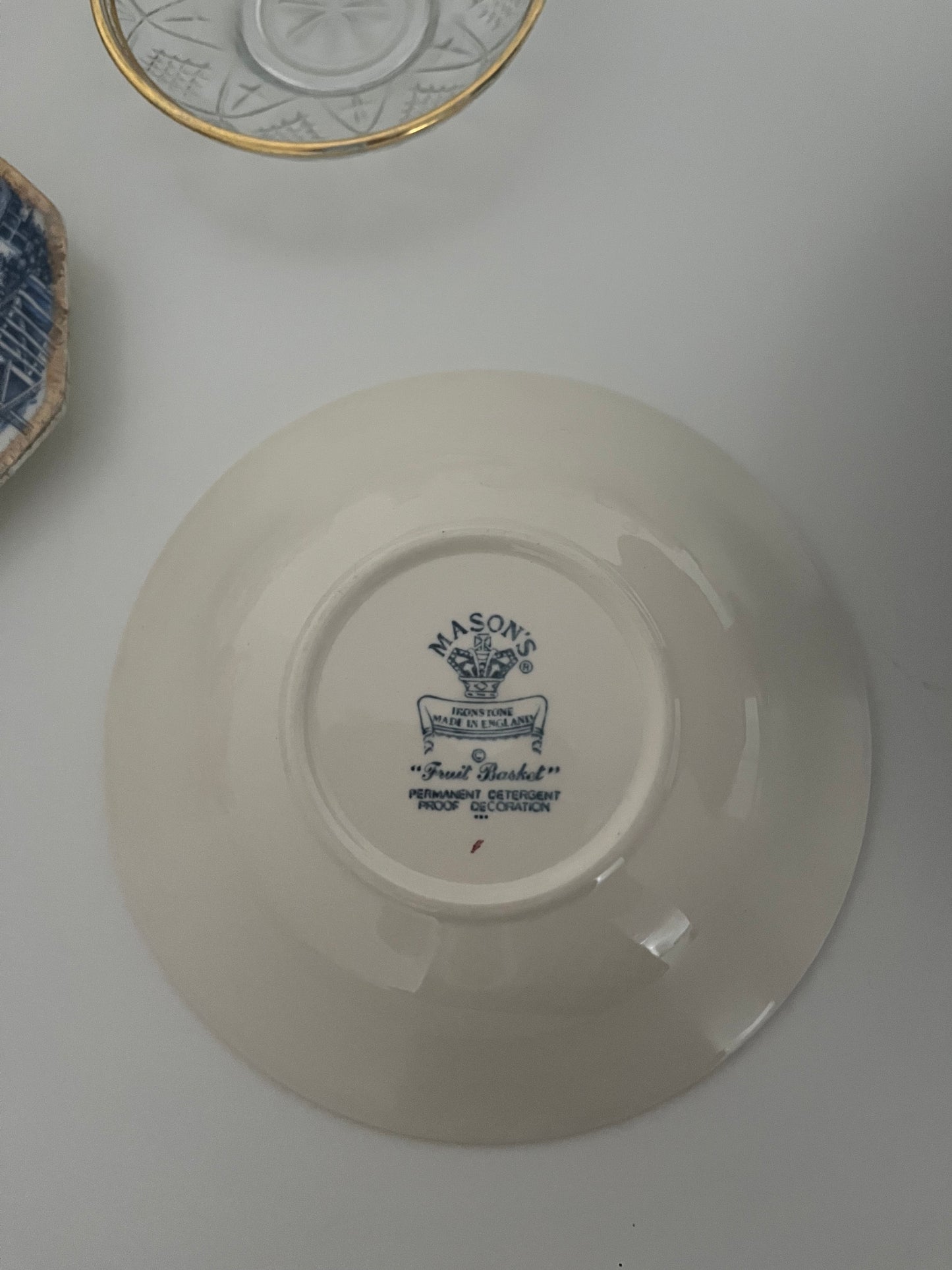Mason’s fruitbasket blue bowl