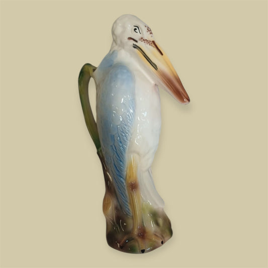 Saint Clement France rare majolica pitcher Art Nouveau