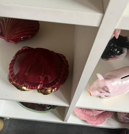 Bordalo Pinheiro vintage pink set small plates (6pcs)