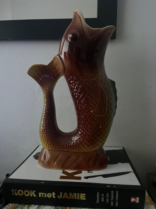 Saint Clement France majolica fish pitcher