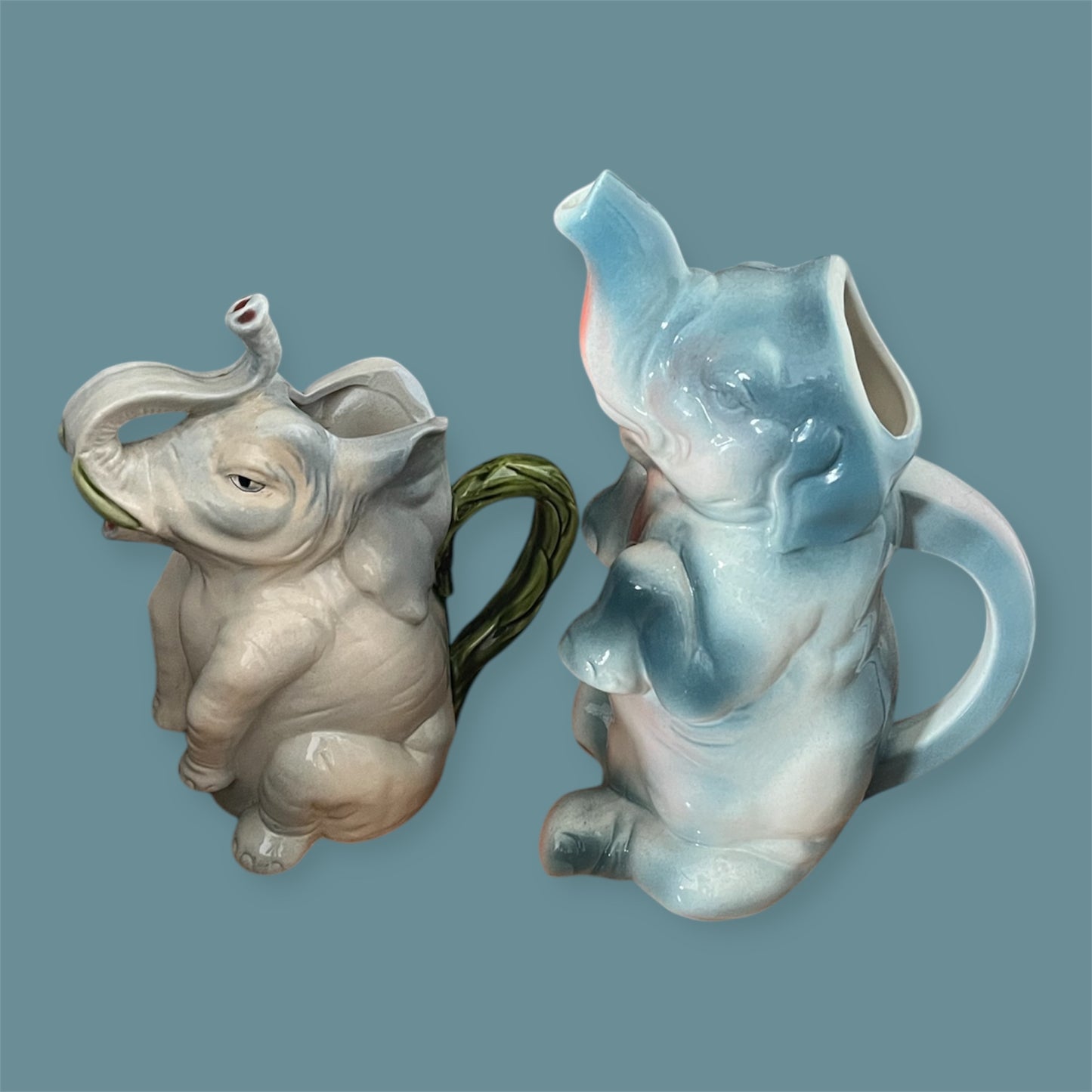 Antique Majolica elephant pitcher