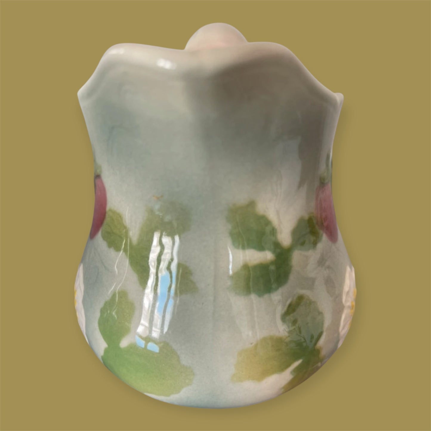 Saint Clement french majolica milk jug strawberry