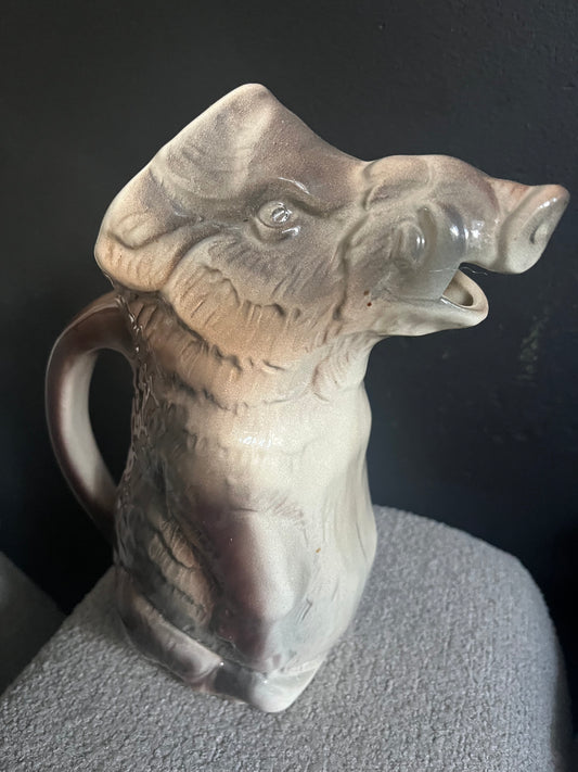 Saint Clement rare french majolica pitcher