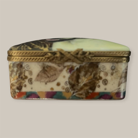 Limoges France trincketbox Labrador