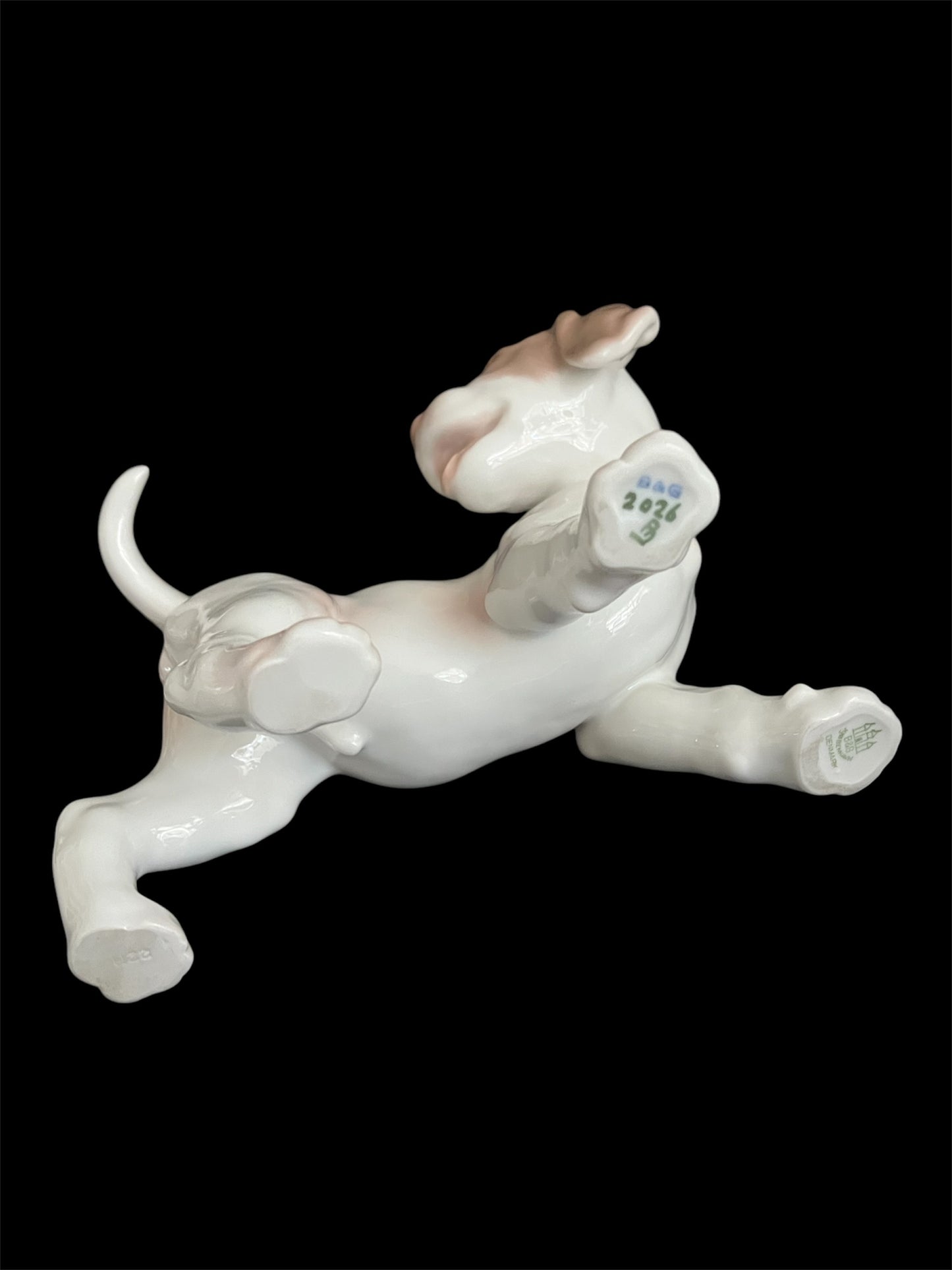 Danish design porcelain dog statue