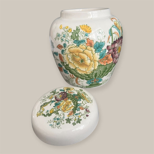 Mason’s ironstone England Strathmore ginger jar lidded
