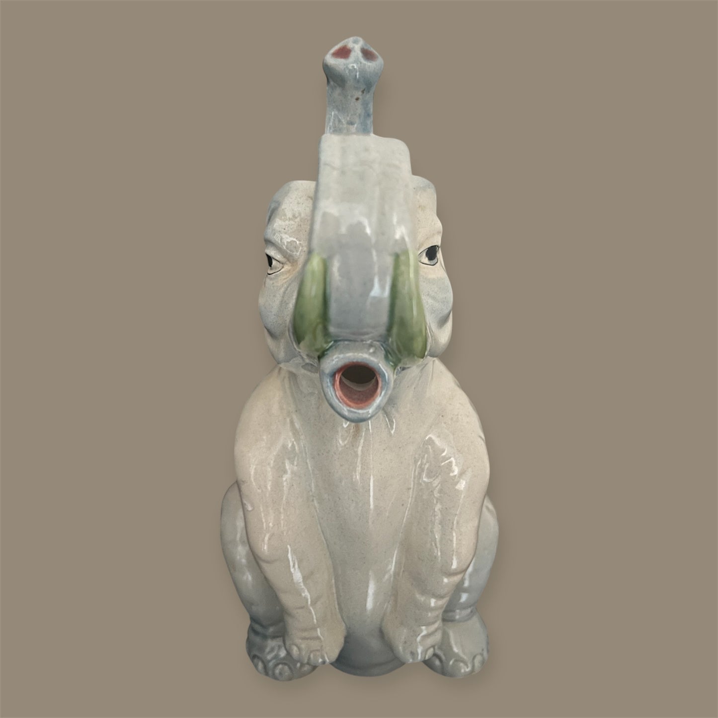 Antique Majolica elephant pitcher
