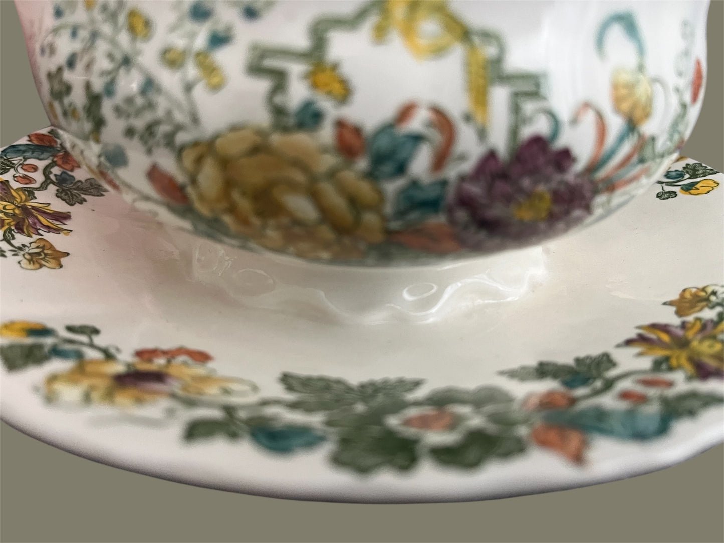 Mason’s England ironstone gravyboat Strathmore design
