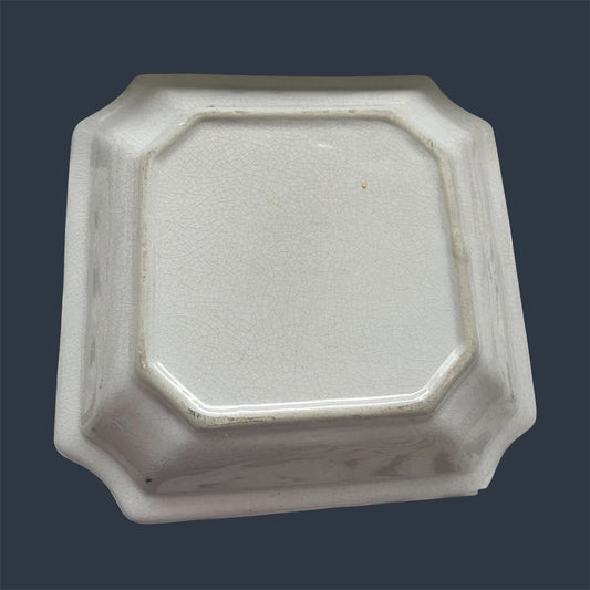 Square antique server floral decor putties