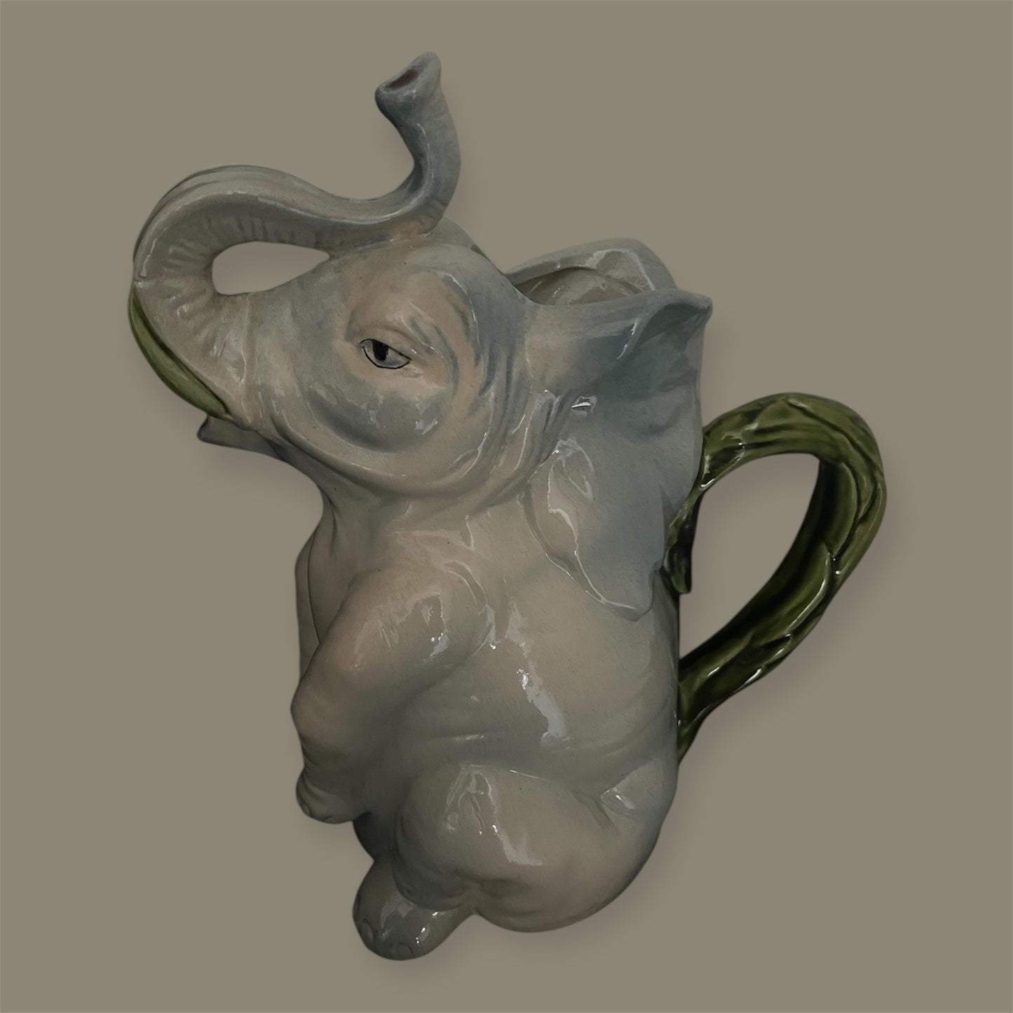 Antique Majolica elephant pitcher