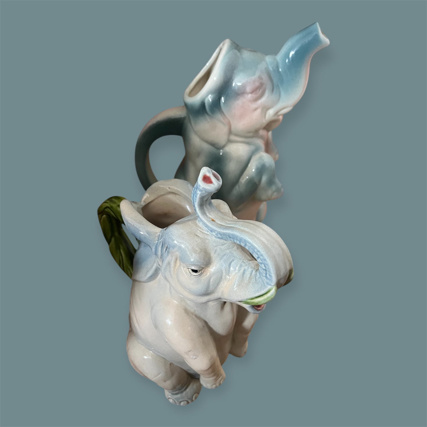 Antique Majolica elephant pitcher