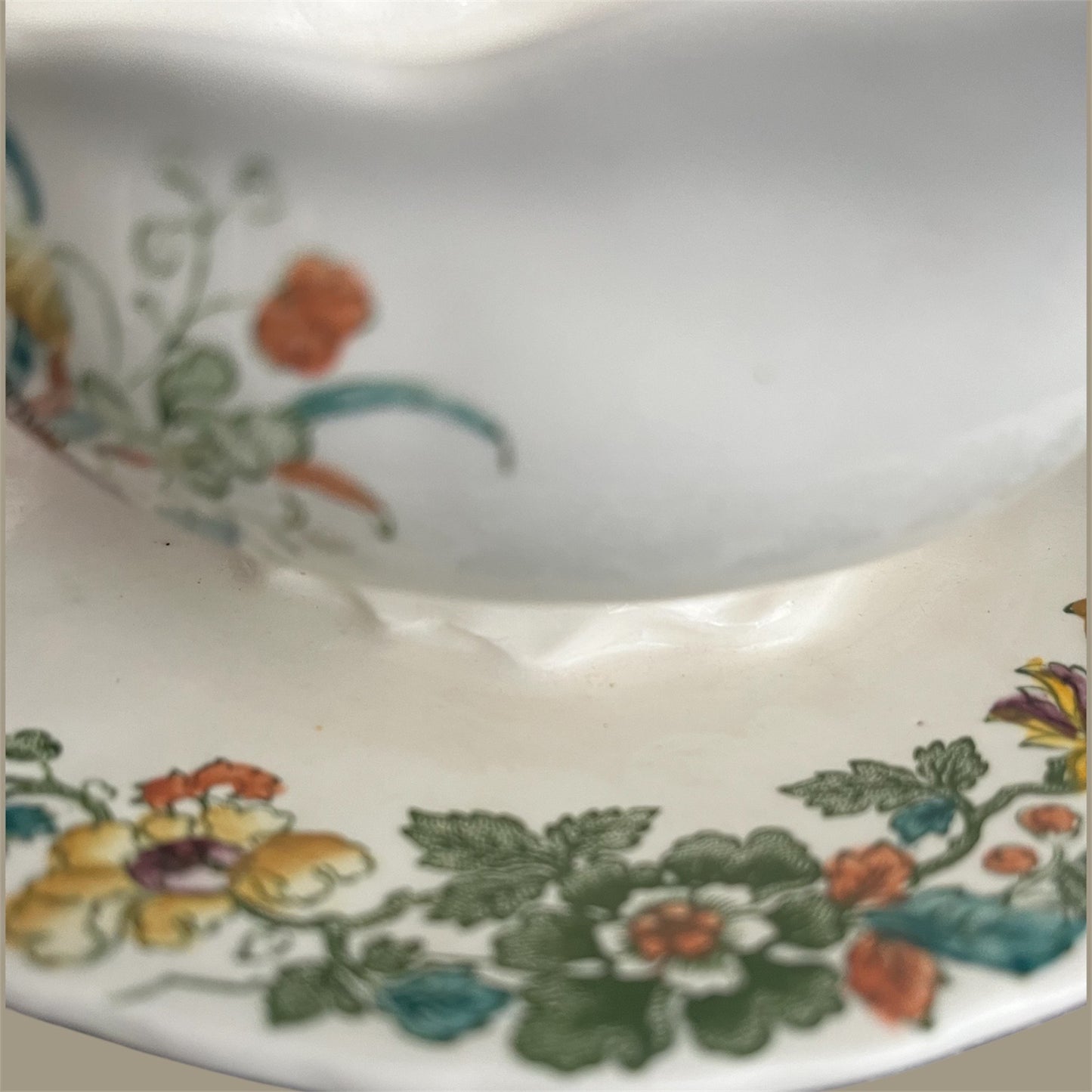 Mason’s England ironstone gravyboat Strathmore design