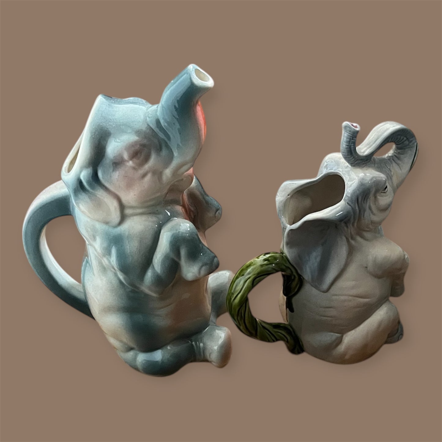 Antique Majolica elephant pitcher