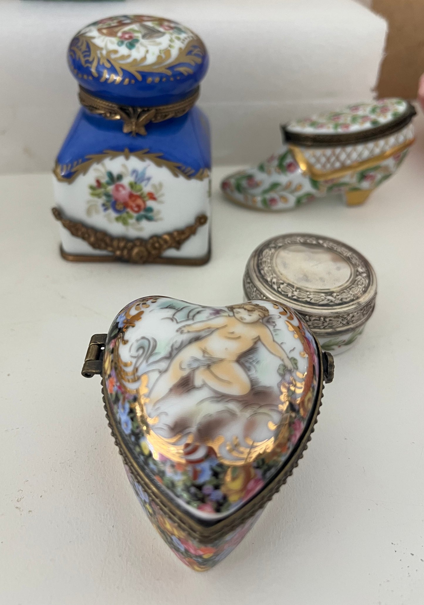 Limoges France antique ink pot
