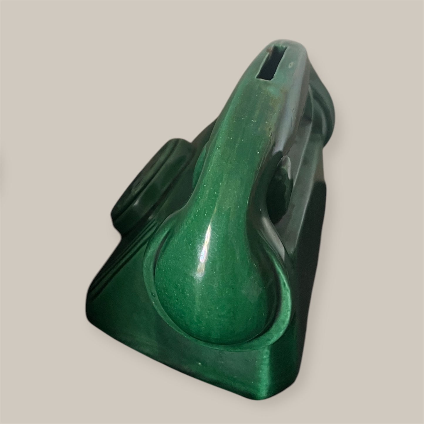 Antique french brocante moneybank ‘a casser’ green telephone