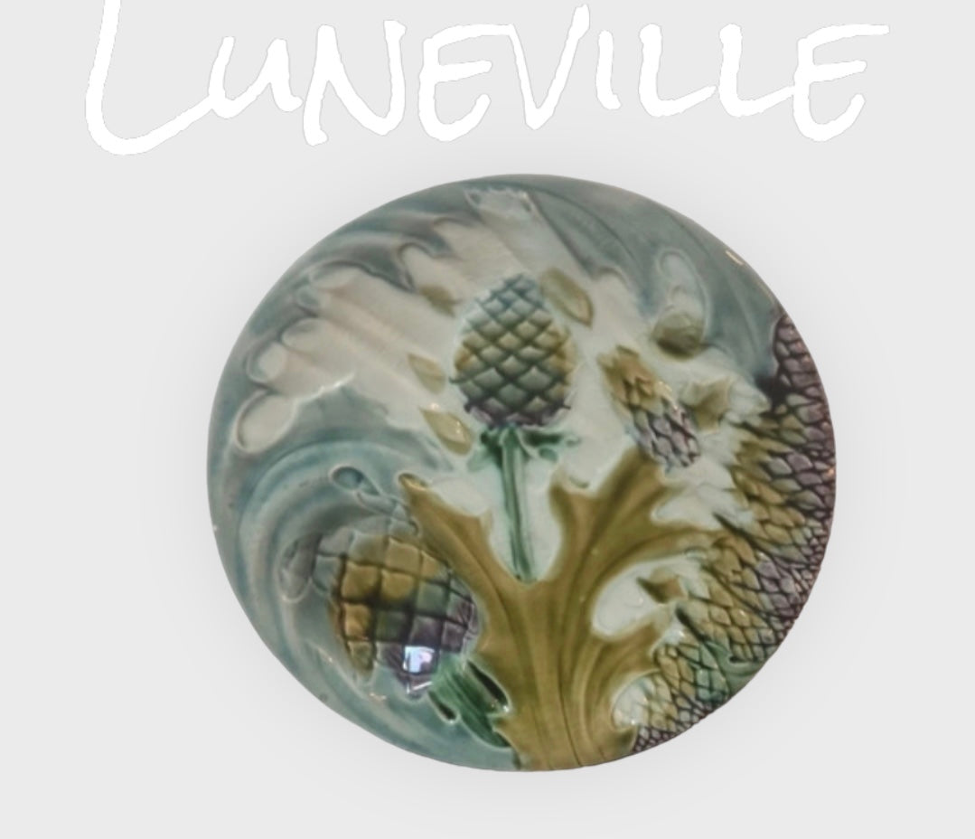 KG Luneville majolica Asparagus plate 23 cm