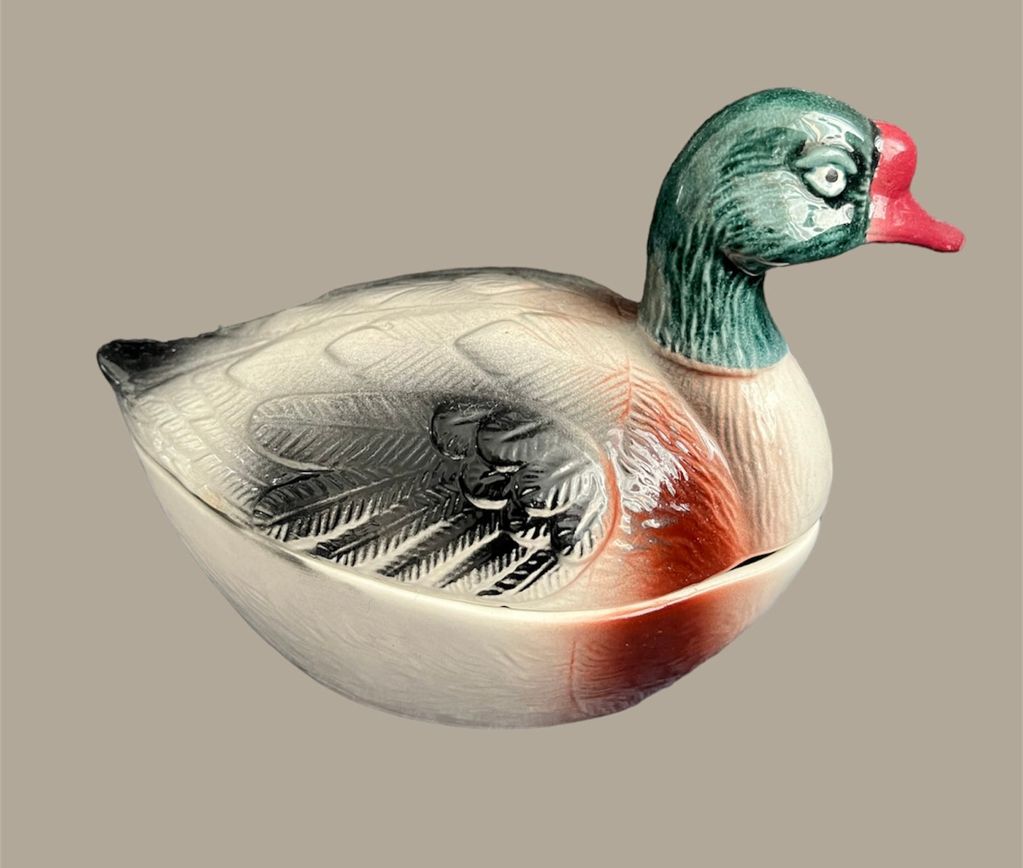 Small french duck tureen Michel Caugant