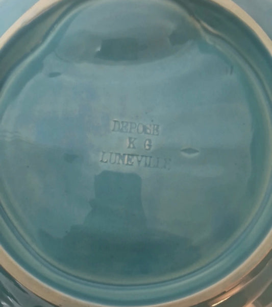 KG Luneville majolica Asparagus plate 23 cm