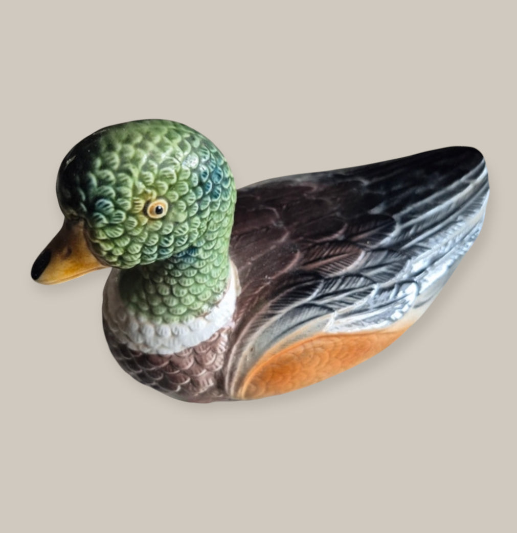 Rare vintage duck tureen Caugant France