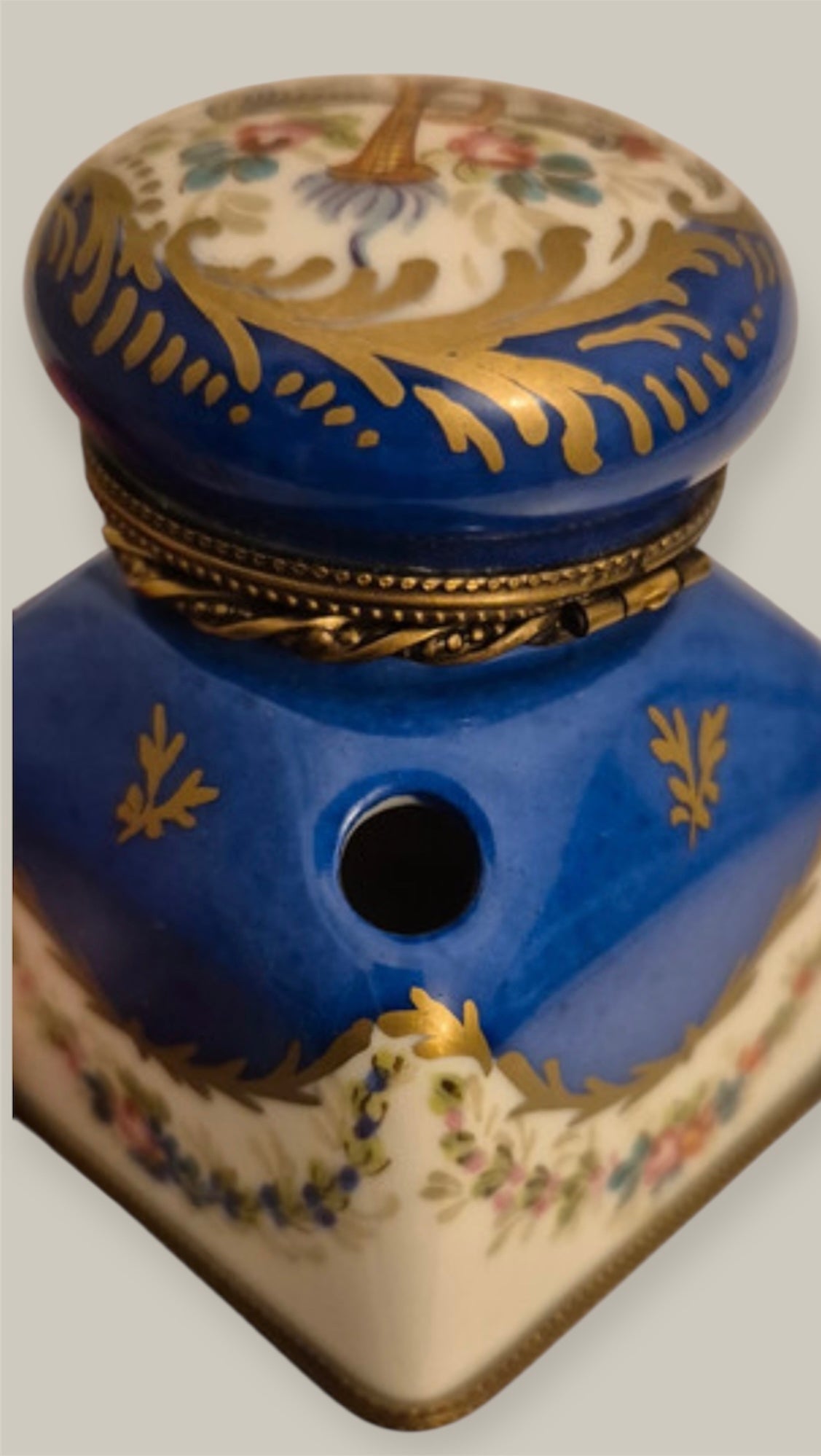 Limoges France antique ink pot
