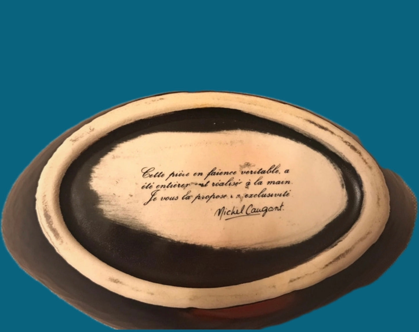 Michel Caugant Black duck tureen moorhen