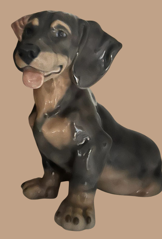 Antique porcelain Dachshund figurine Royal Copenhagen