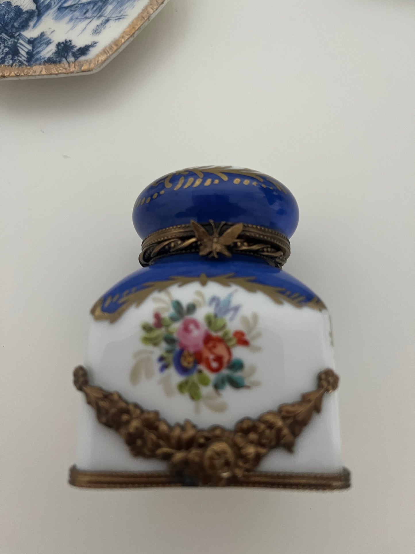 Limoges France antique ink pot