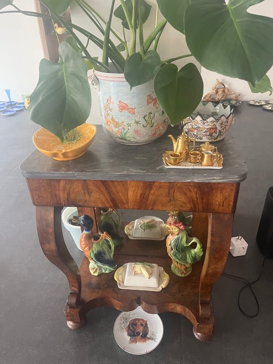 German tiny miniatures golden set art nouveau 1900