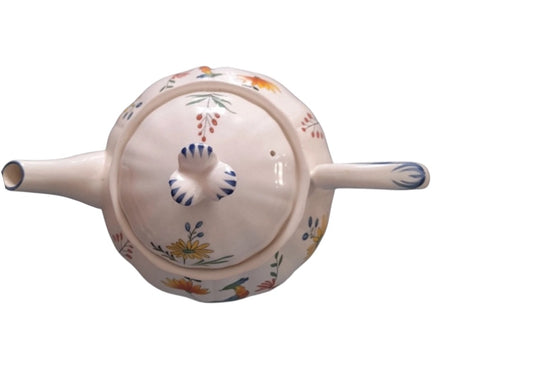 Teapot Gien France Oiseaux de Paradis damaged