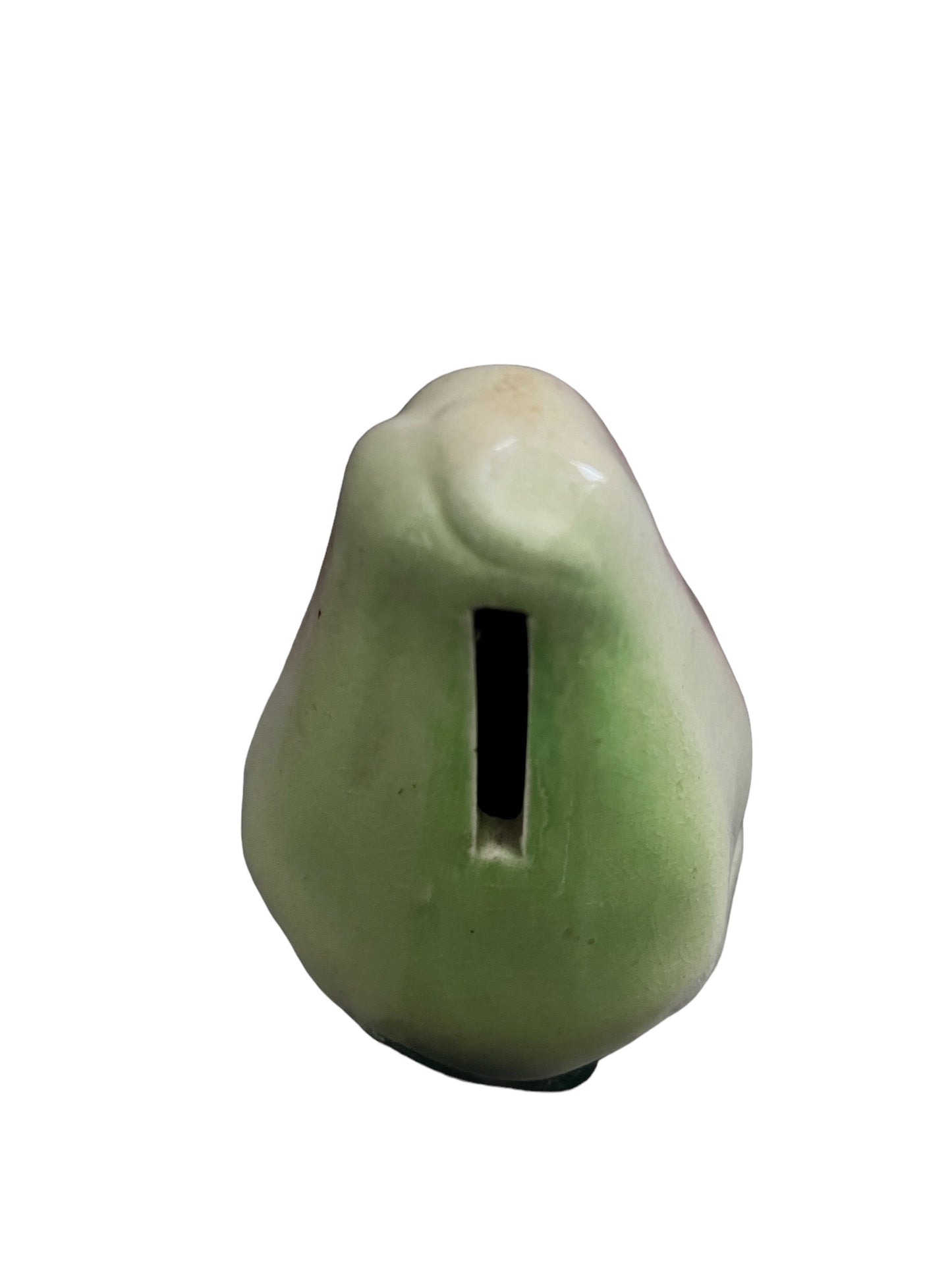 Antique french majolica coin bank pear π