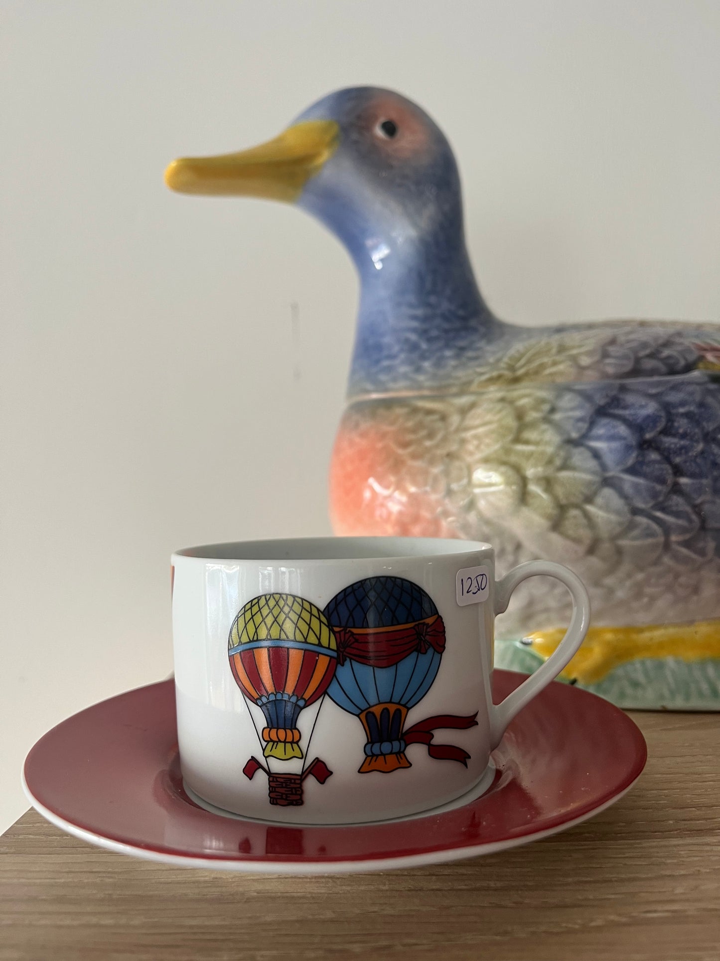 Silea hot air balloon cappuccino cup with saucer