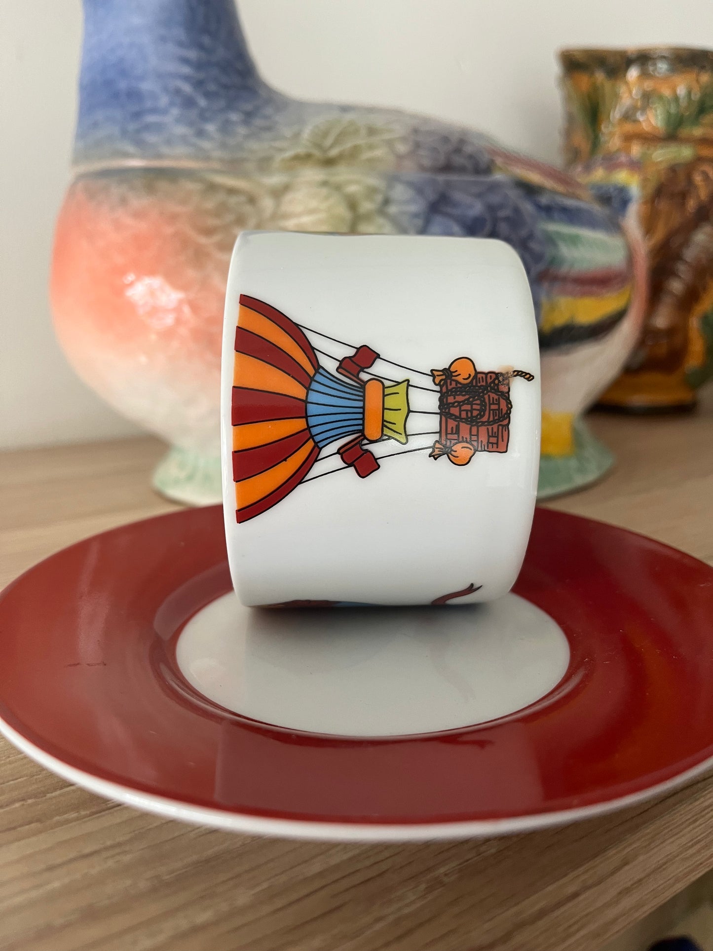 Silea hot air balloon cappuccino cup with saucer