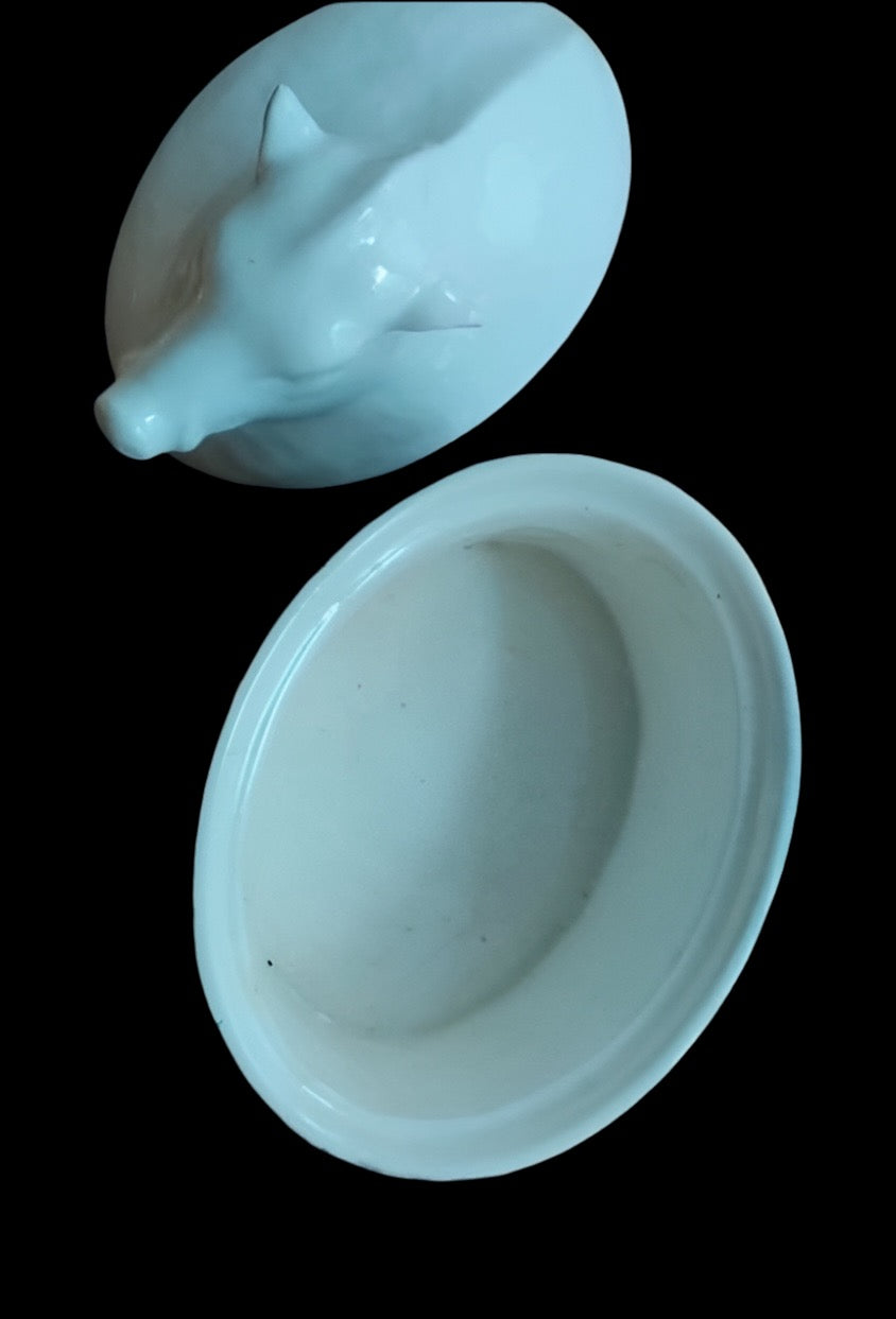 GEO vintage black and white tureen