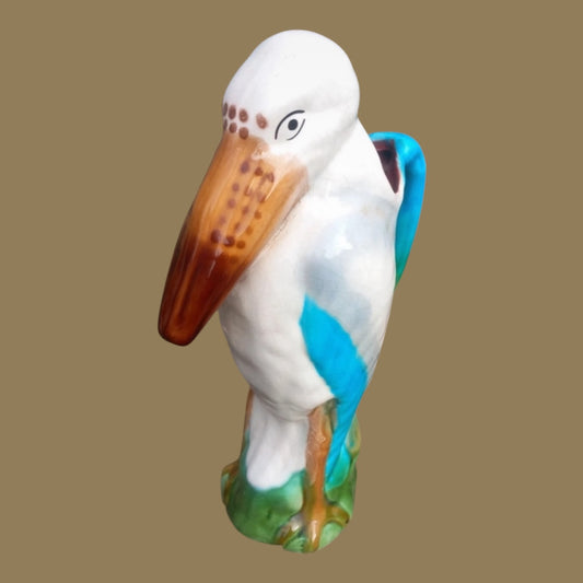 Rare antique stork bird pitcher