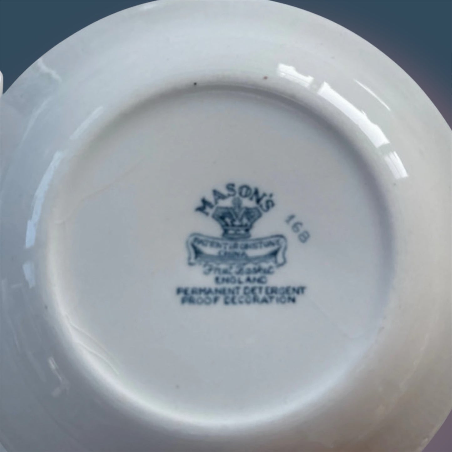 Set of 2 small Mason’s Ironstone fruitbasket blue bowl 162