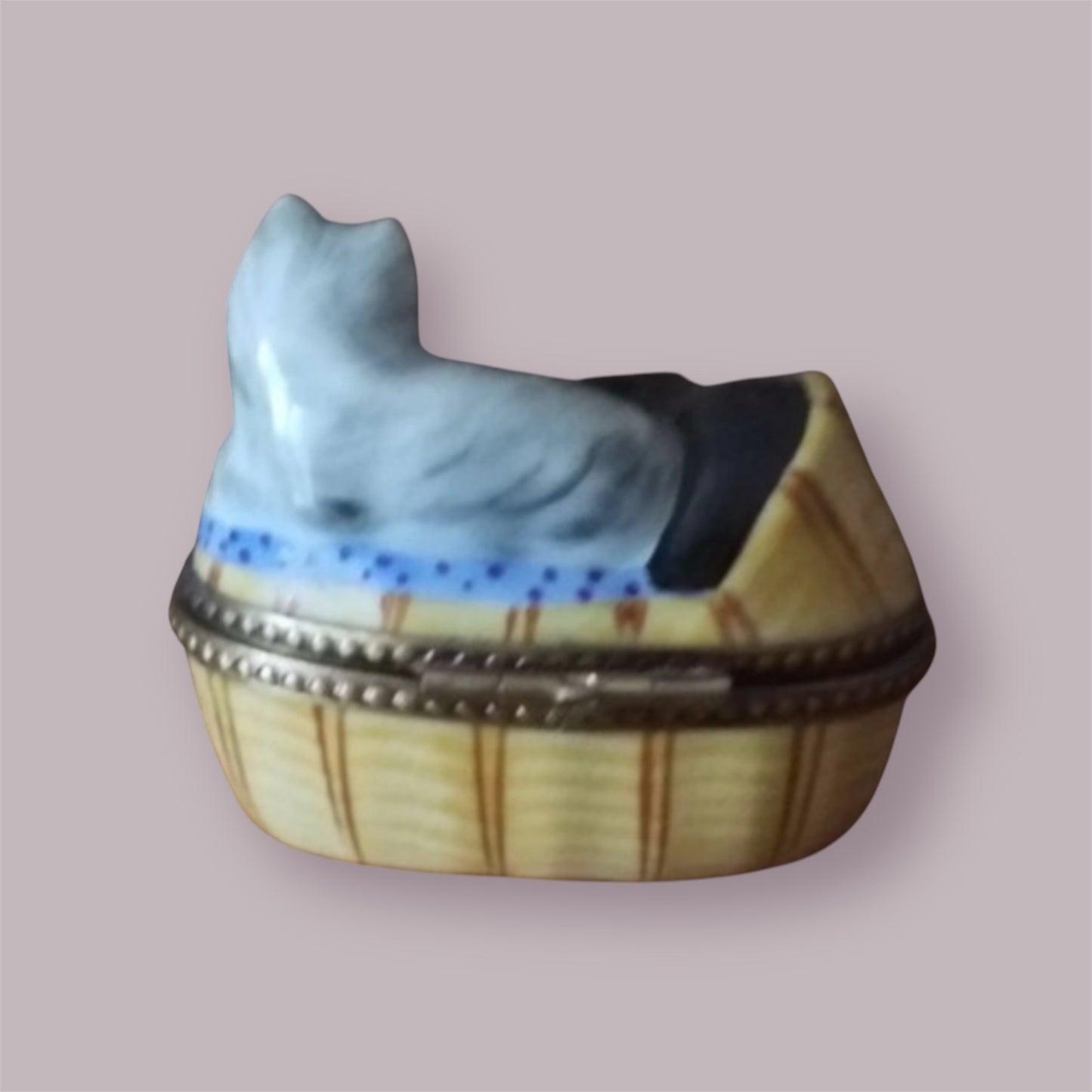 Limoges France Trincketbox cats