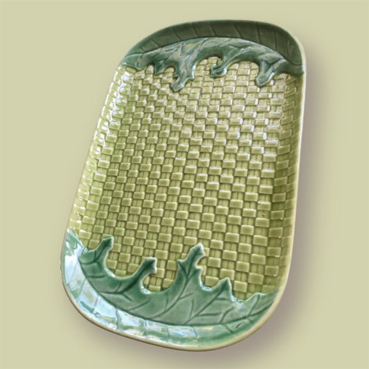 Bordalo Pinheiro vintage asparagus serving set