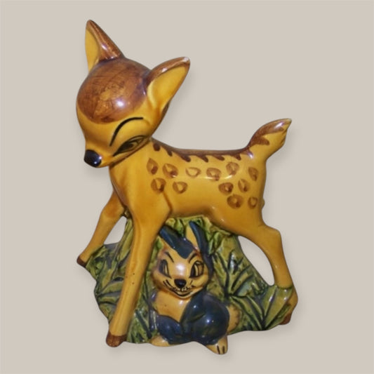 Antique french coin bank Art Nouveau bambi