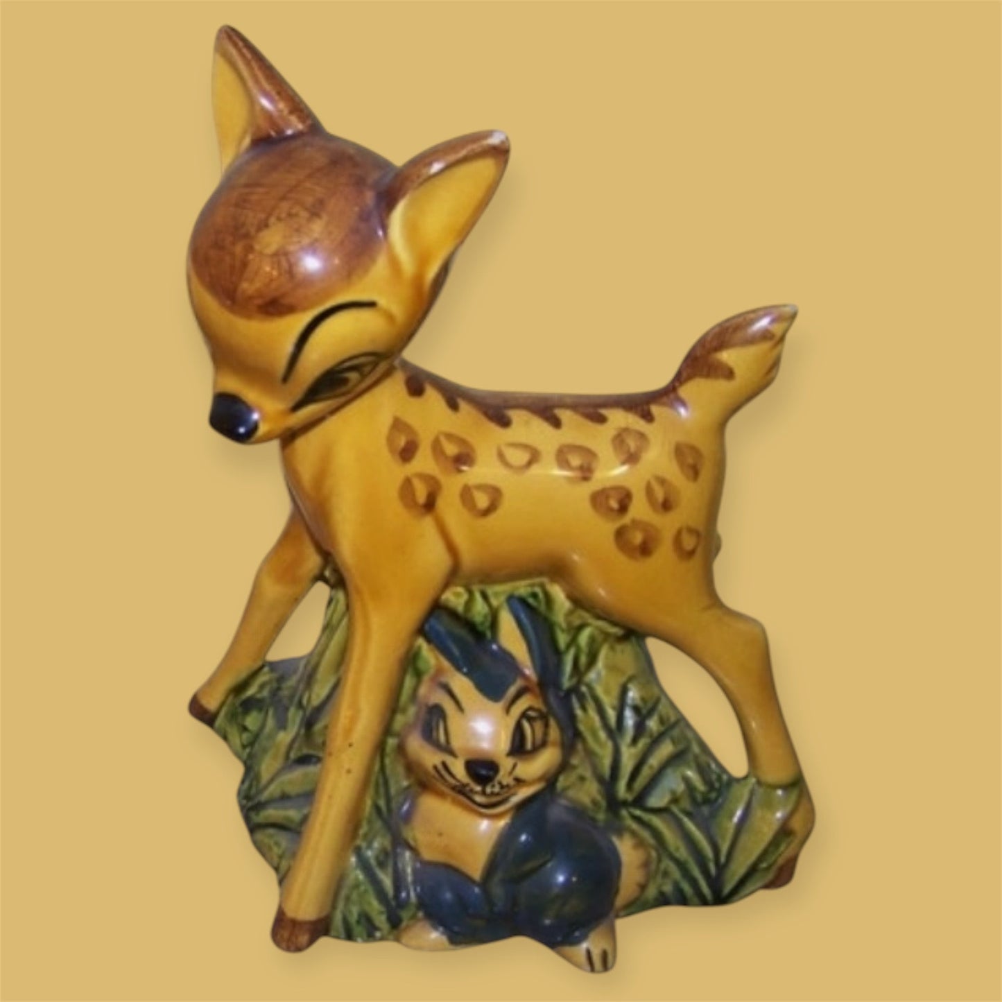 Antique french coin bank Art Nouveau bambi
