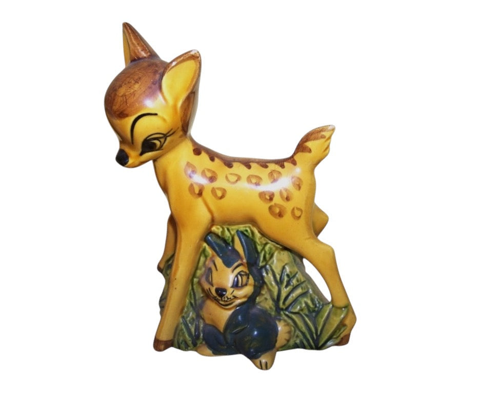 Antique french coin bank Art Nouveau bambi