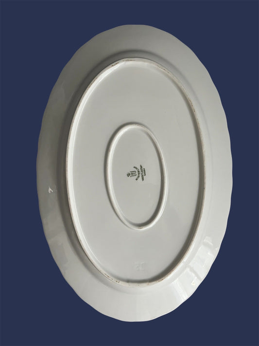 Oval platter Winterling Bavaria Germany blue white danish decor