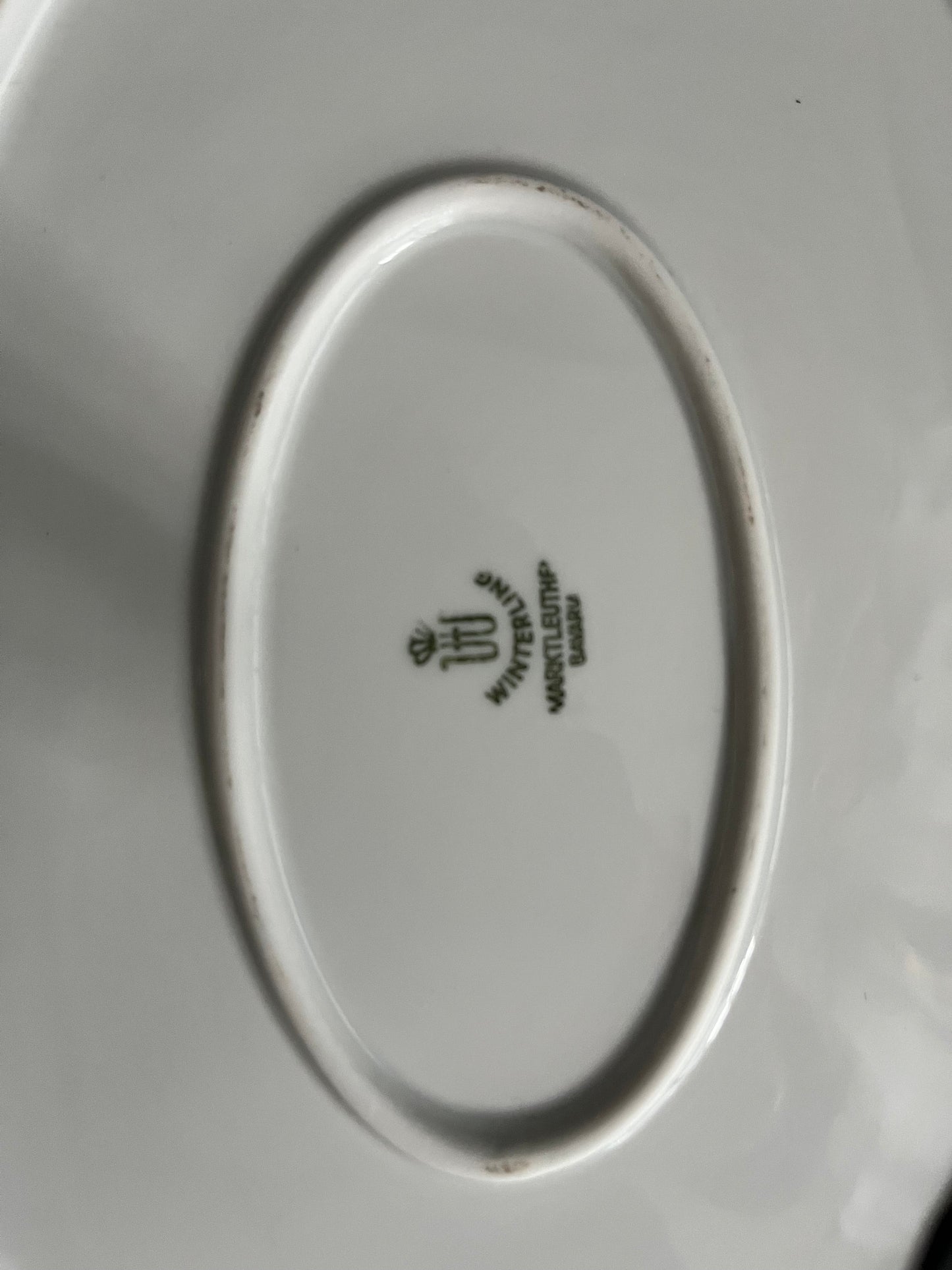 Oval platter Winterling Bavaria Germany blue white danish decor