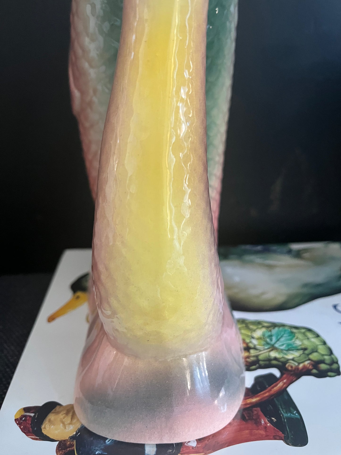 Saint Clement France rare majolica fish pitcher Art Deco period