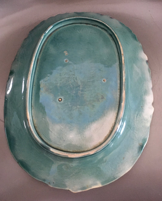 Antique french majolica asparagus platter