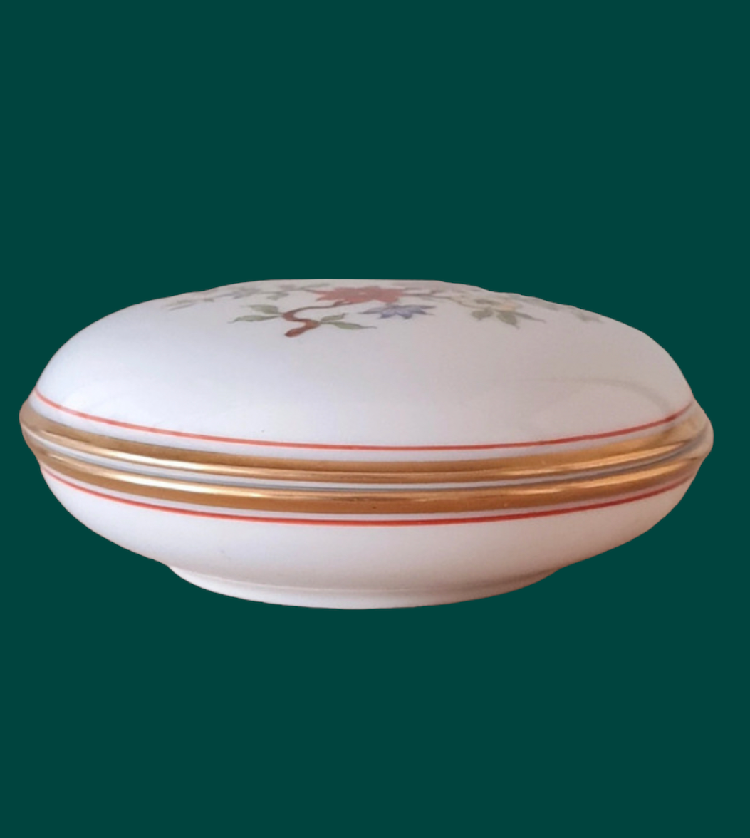Augarten vintage porcelain trincketbox floral decor