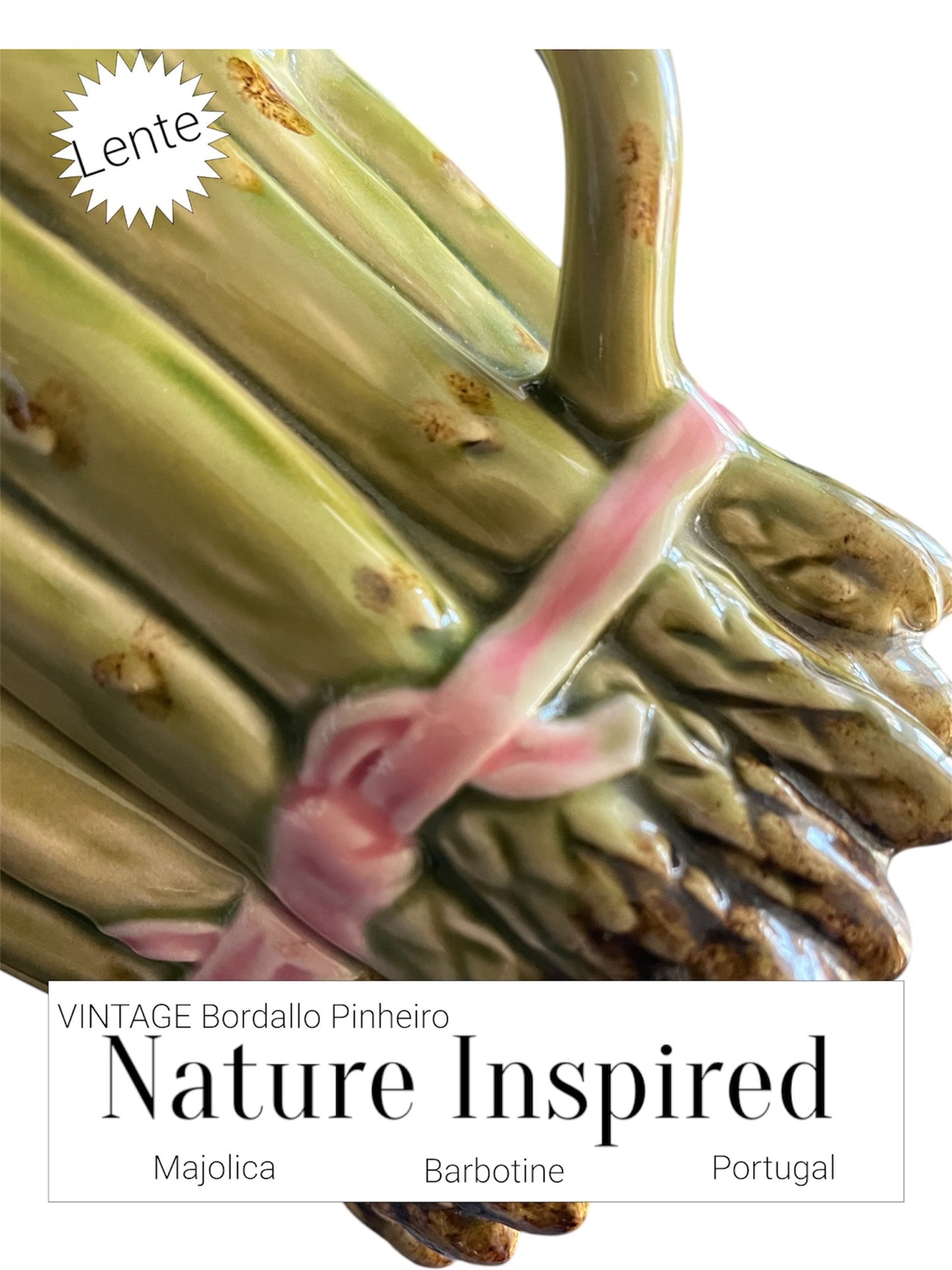 Bordalo Pinheiro vintage asparagus gravy tureen