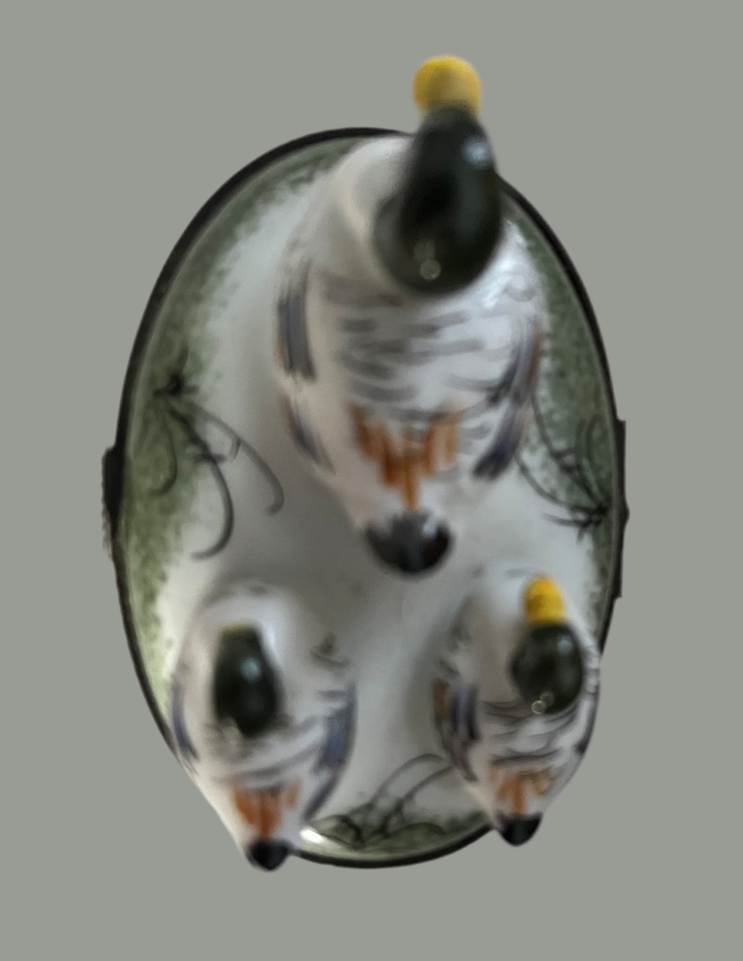Lovely Limoges trincketbox duck and ducklings